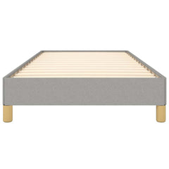 vidaXL Bed Frame without Mattress Light Grey 90x190 cm Single Single Fabric 5