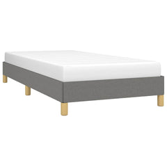 vidaXL Bed Frame without Mattress Dark Grey 90x190 cm Single Single Fabric 3
