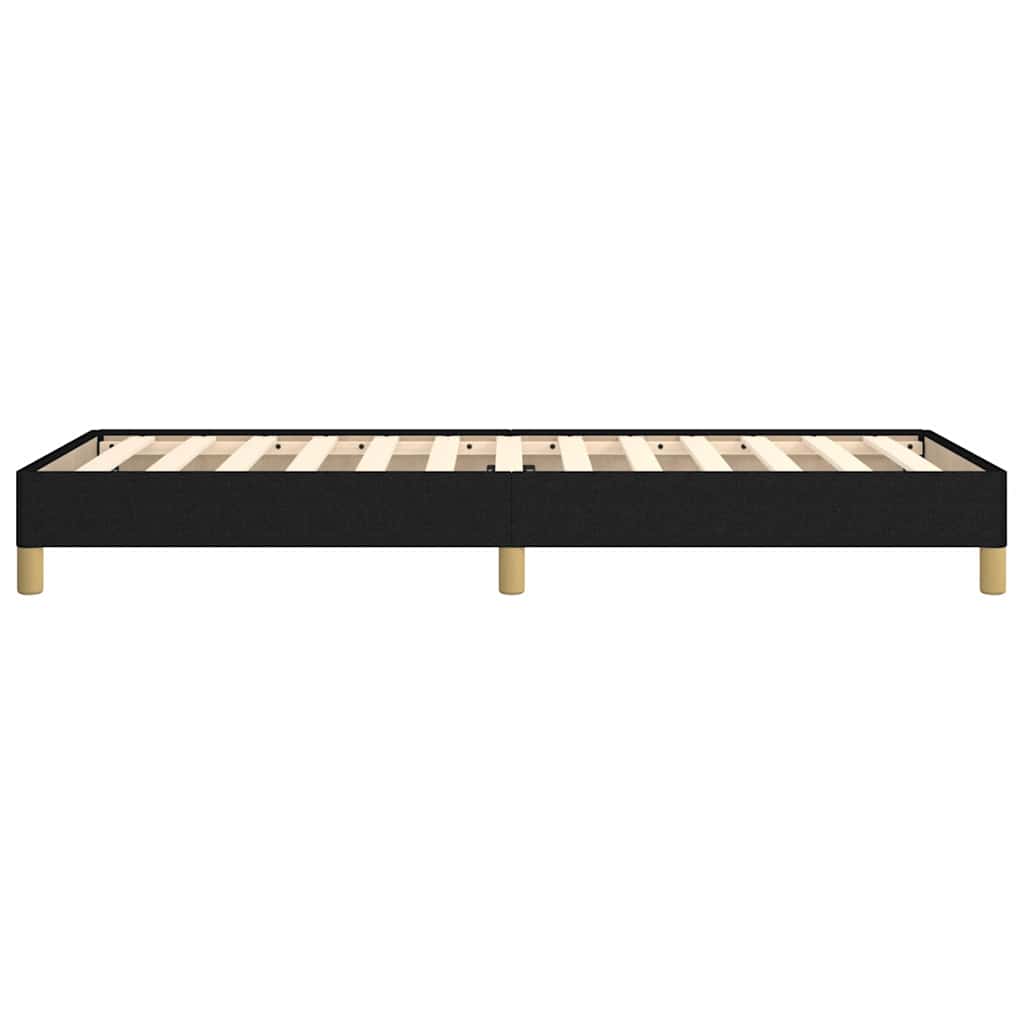 vidaXL Bed Frame without Mattress Black 90x190 cm Single Single Fabric 6