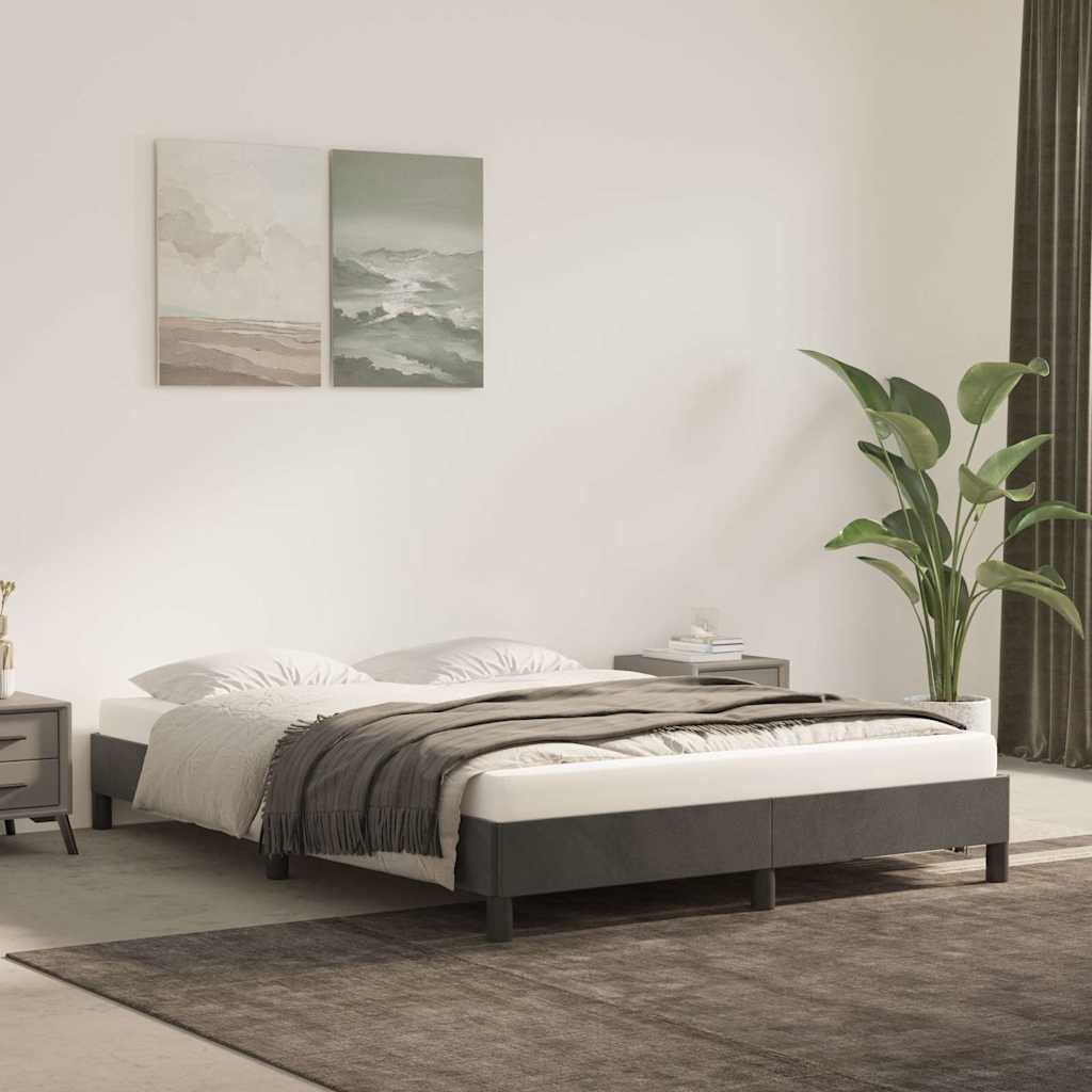 vidaXL Bed Frame without Mattress 135x190 cm Double Velvet