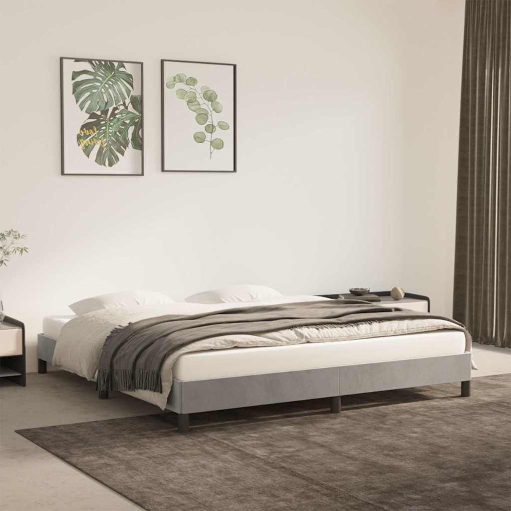 vidaXL Bed Frame without Mattress 135x190 cm Double Velvet