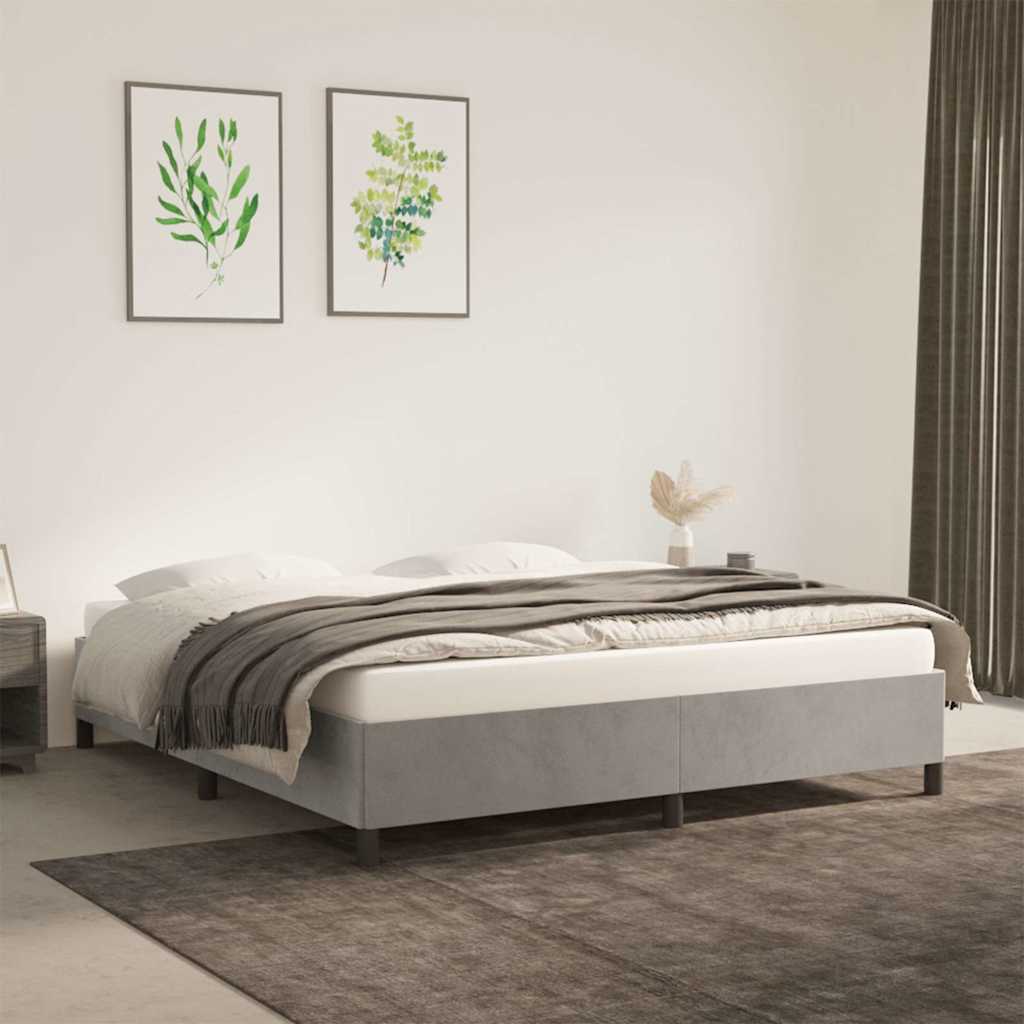vidaXL Bed Frame without Mattress 135x190 cm Double Velvet