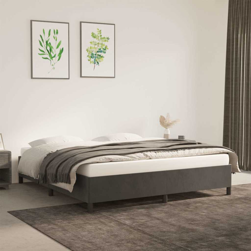 vidaXL Bed Frame without Mattress 135x190 cm Double Velvet