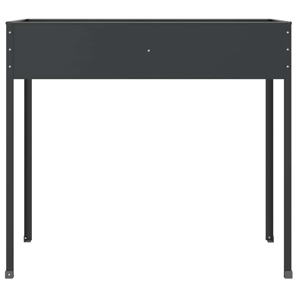 vidaXL Garden Planter Anthracite 100.5x40.5x90 cm Galvanised Steel 4