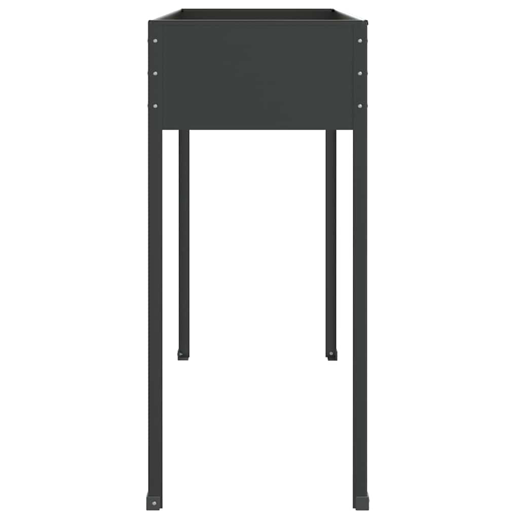 vidaXL Garden Planter Anthracite 100.5x40.5x90 cm Galvanised Steel 5