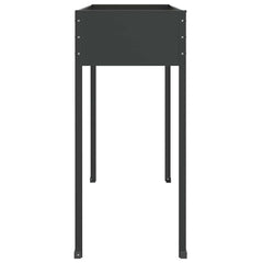 vidaXL Garden Planter Anthracite 100.5x40.5x90 cm Galvanised Steel 5