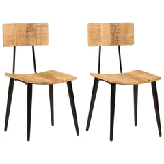 vidaXL Dining Chairs 2 pcs 44x40x80 cm Solid Wood Mango 1