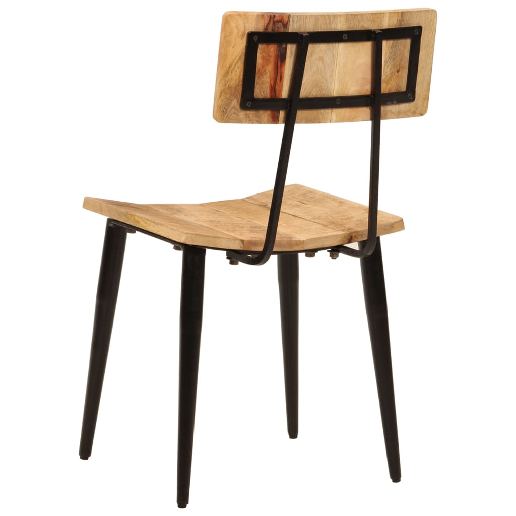 vidaXL Dining Chairs 2 pcs 44x40x80 cm Solid Wood Mango 4