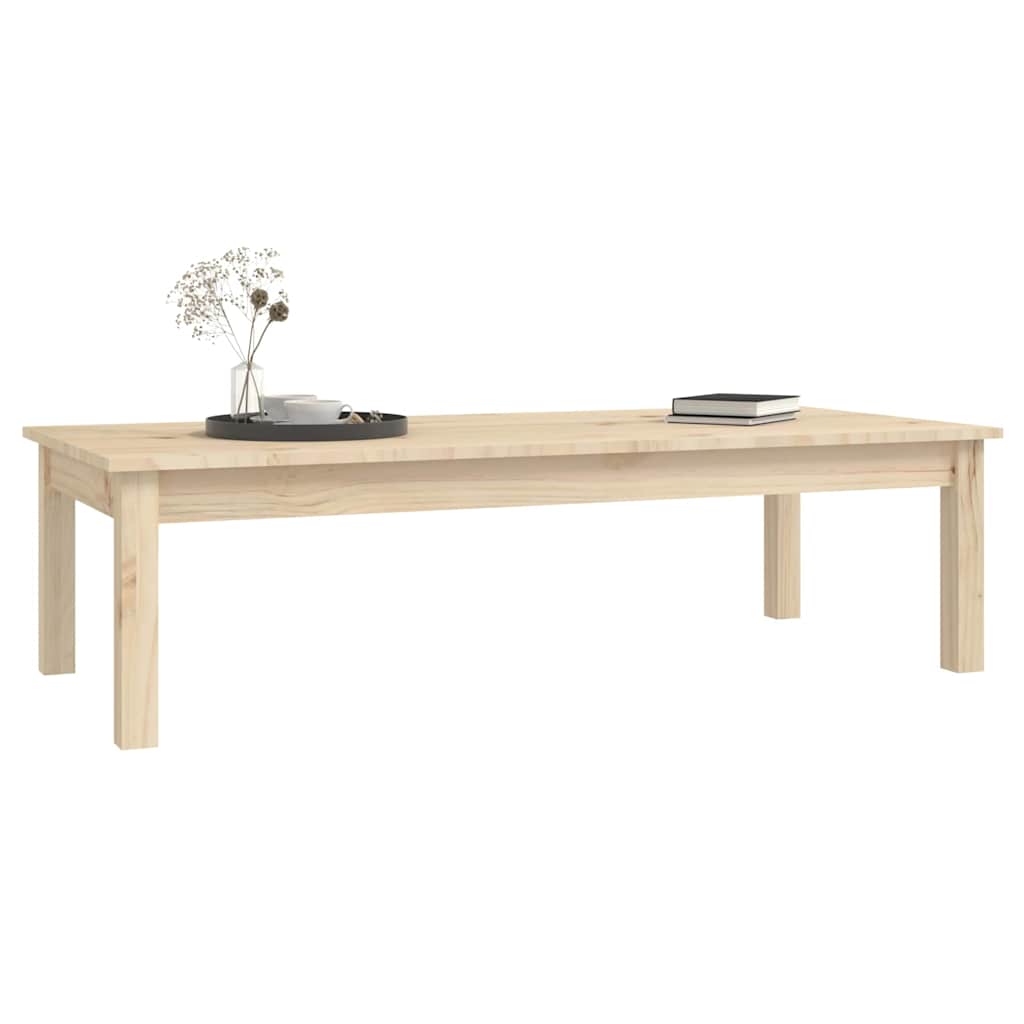 Coffee Table Solid Wood Pine Height 30 cm Natural 110 cm 50 cm