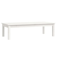 814235 vidaXL Coffee Table White 110x50x30 cm Solid Wood Pine 2