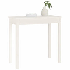 vidaXL Console Table White 80x40x75 cm Solid Wood Pine 4