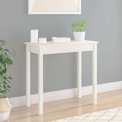 vidaXL Console Table White 80x40x75 cm Solid Wood Pine 1