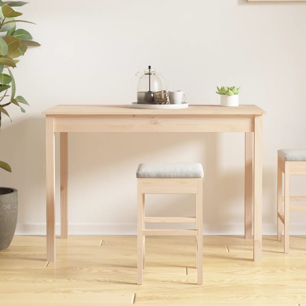 vidaXL Dining Table 110x55x75 cm Solid Wood Pine 5