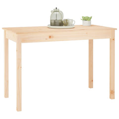 vidaXL Dining Table 110x55x75 cm Solid Wood Pine 6