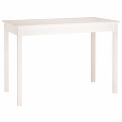 vidaXL Dining Table White 110x55x75 cm Solid Wood Pine 2
