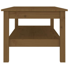 vidaXL Coffee Table | Honey brown | Solid pinewood | Medium | Storage 4