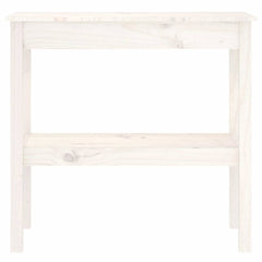 vidaXL Console Table White 80x40x75 cm Solid Wood Pine 3