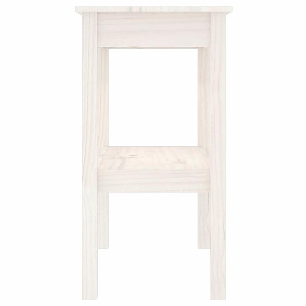 vidaXL Console Table White 80x40x75 cm Solid Wood Pine 4