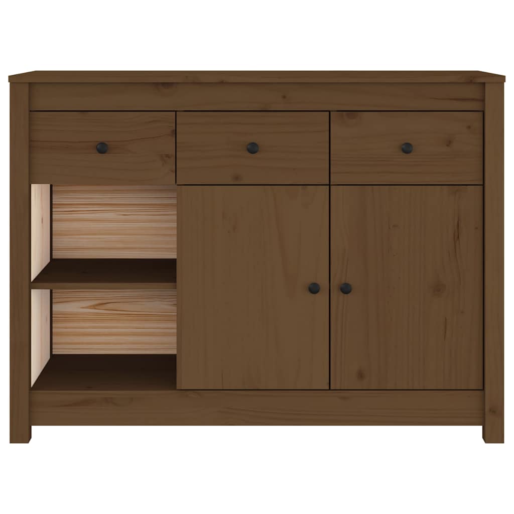 vidaXL Sideboard Honey Brown 100x35x74 cm Solid Wood Pine 4