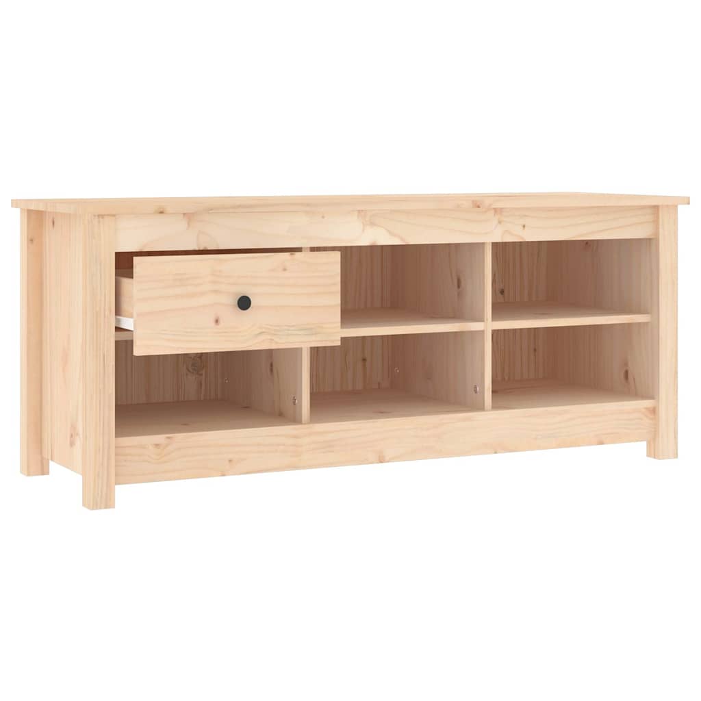 vidaXL Shoe Cabinet 110x38x45.5 cm Solid Wood Pine 4