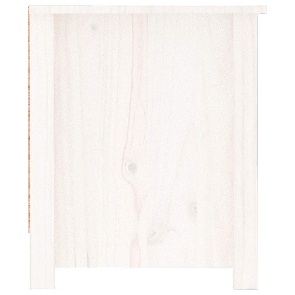 vidaXL Shoe Cabinet White 110x38x45.5 cm Solid Wood Pine 5
