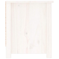vidaXL Shoe Cabinet White 110x38x45.5 cm Solid Wood Pine 5