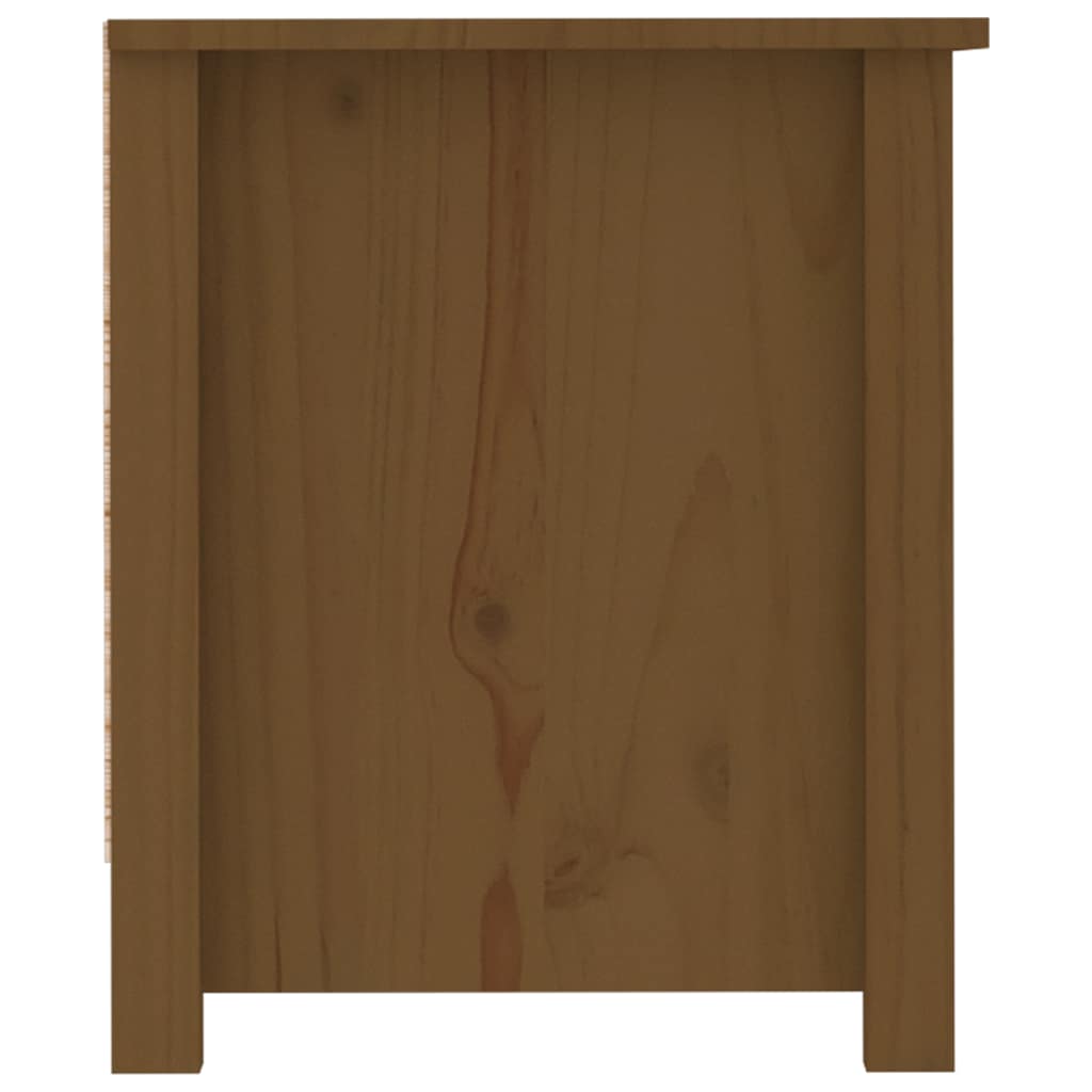vidaXL Shoe Cabinet Honey Brown 110x38x45.5 cm Solid Wood Pine 5