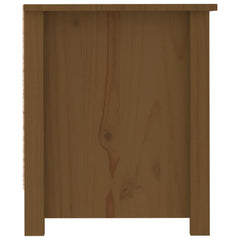 vidaXL Shoe Cabinet Honey Brown 110x38x45.5 cm Solid Wood Pine 5