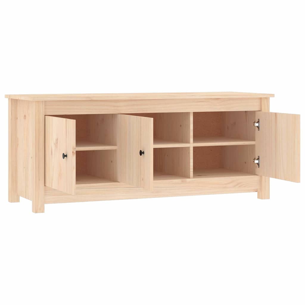 vidaXL Shoe Cabinet 110x38x45.5 cm Solid Wood Pine 4