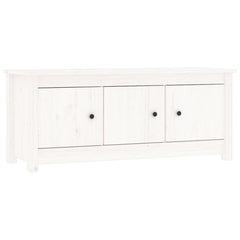 vidaXL Shoe Cabinet White 110x38x45.5 cm Solid Wood Pine 2