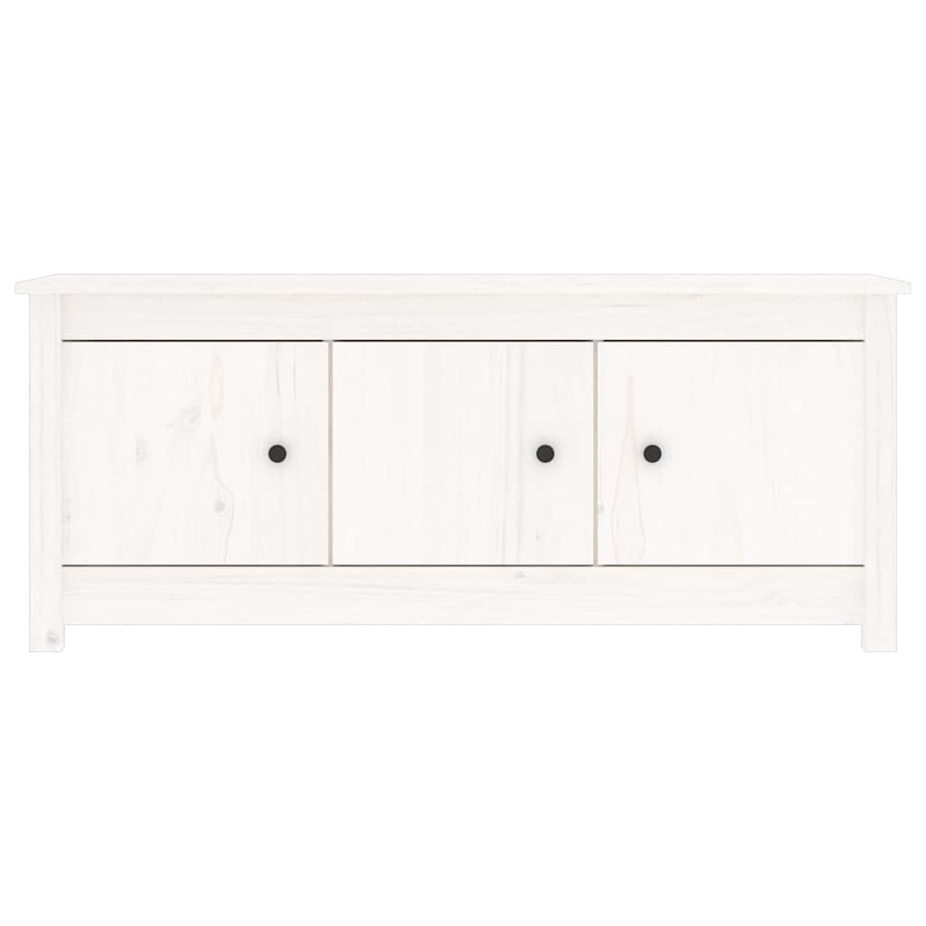vidaXL Shoe Cabinet White 110x38x45.5 cm Solid Wood Pine 3