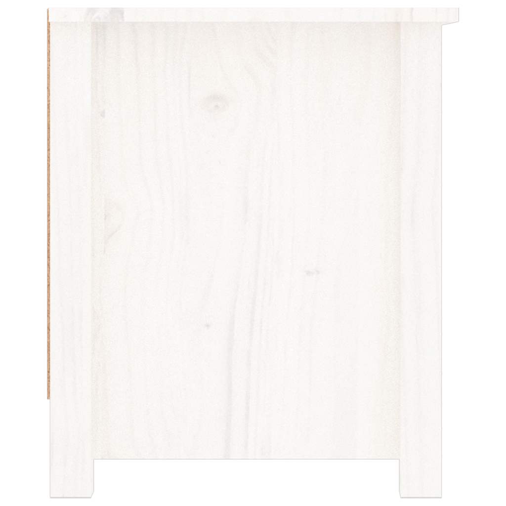 vidaXL Shoe Cabinet White 110x38x45.5 cm Solid Wood Pine 5