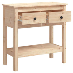 vidaXL Console Table 75x35x75 cm Solid Wood Pine 5