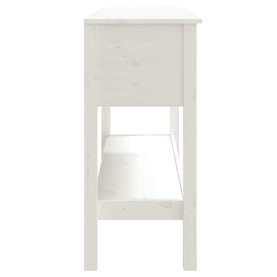 Console Table White 100x35x75 cm Solid Wood Pine