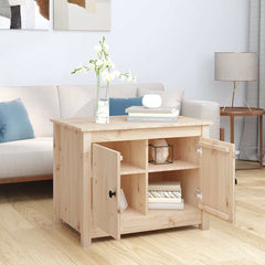 vidaXL Coffee Table 71x49x55 cm Solid Wood Pine 3
