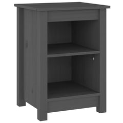 vidaXL Bedside Cabinet Grey 40x35x55 cm Solid Wood Pine 2