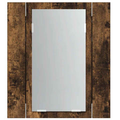 vidaXL LED Bathroom Mirror Cabinet Smoked Oak 40x12x45 cm Engineered Wood 6