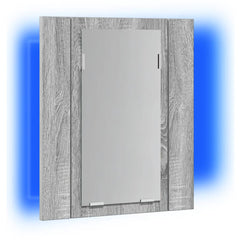 vidaXL LED Bathroom Mirror Cabinet Grey Sonoma 40x12x45 cm Engineered Wood 5