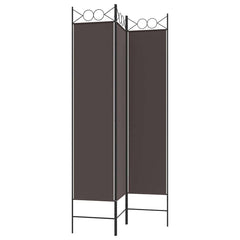 3-Panel Room Divider Brown, image 5