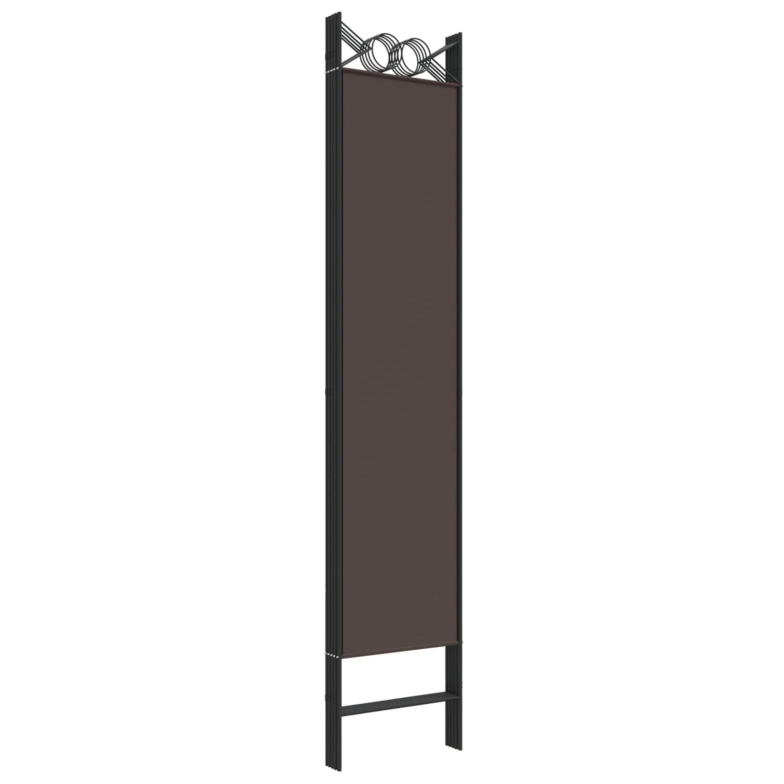 vidaXL 5-Panel Room Divider Brown 200x200 cm Fabric 5