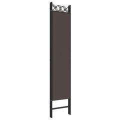 vidaXL 5-Panel Room Divider Brown 200x200 cm Fabric 5