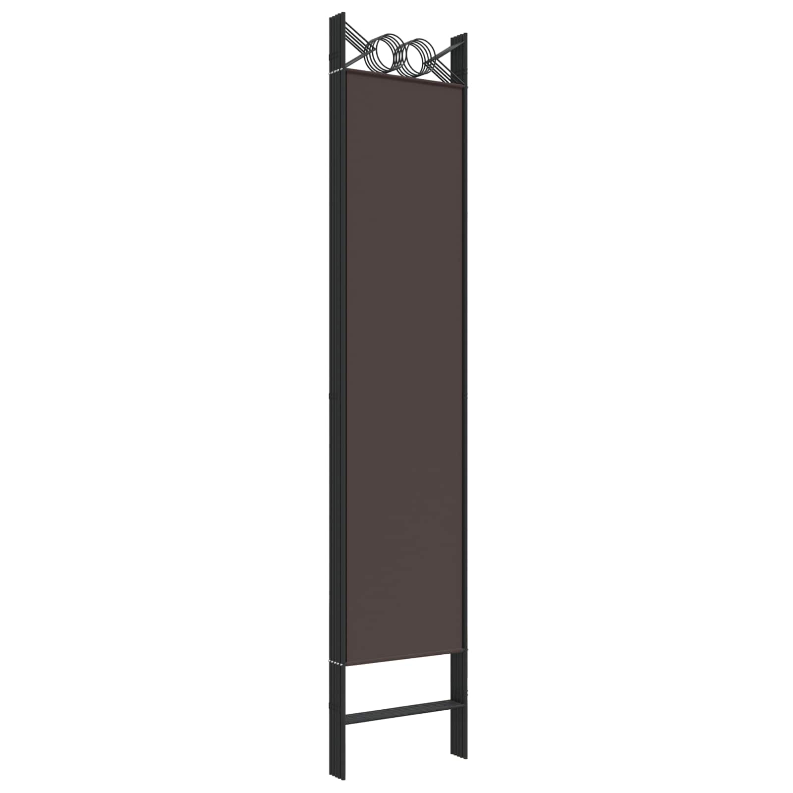 vidaXL 6-Panel Room Divider Brown 240x200 cm Fabric 5