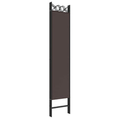 vidaXL 6-Panel Room Divider Brown 240x200 cm Fabric 5