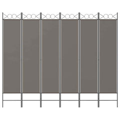 vidaXL 6-Panel Room Divider Anthracite 240x200 cm Fabric 3