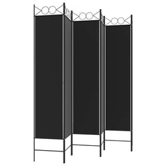 vidaXL 6-Panel Room Divider Black 240x200 cm Fabric 5
