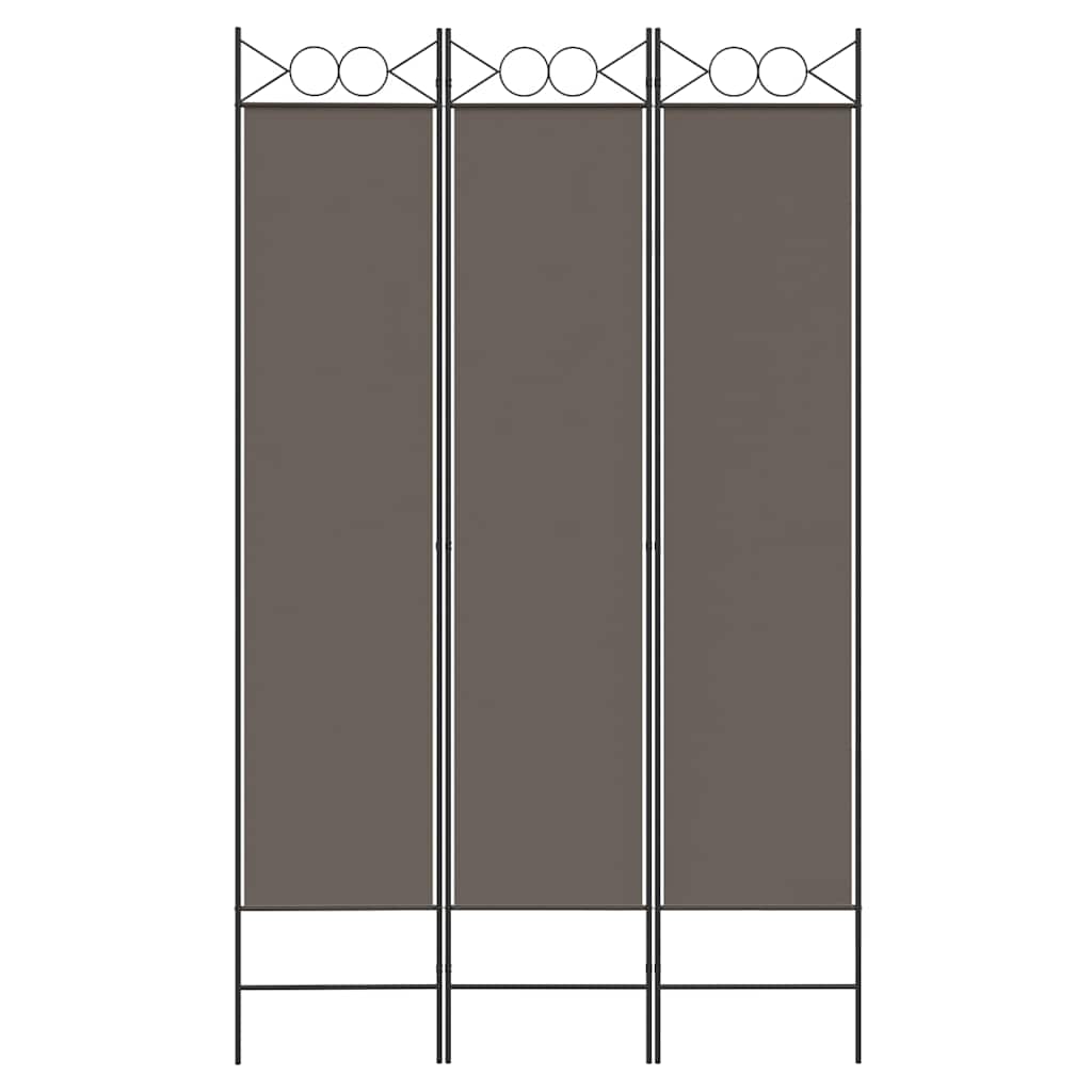 vidaXL 3-Panel Room Divider Anthracite 120x220 cm Fabric 3