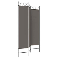 vidaXL 3-Panel Room Divider Anthracite 120x220 cm Fabric 4