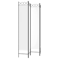 vidaXL 4-Panel Room Divider White 160x220 cm Fabric 5