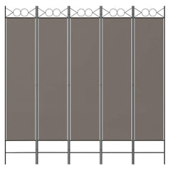 vidaXL 5-Panel Room Divider Anthracite 200x220 cm Fabric 3