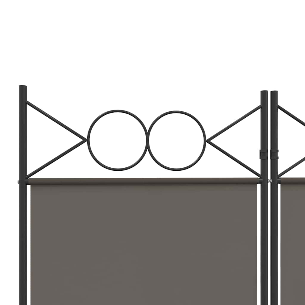 vidaXL 5-Panel Room Divider Anthracite 200x220 cm Fabric 6
